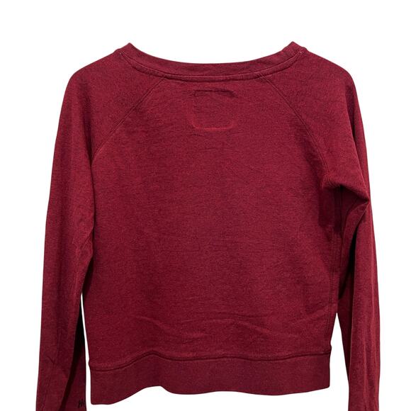 HARD ROCK Hollywood Women's Sz S Jersey Crop Top Red Maroon Black Streetwear - Picture 4 of 5